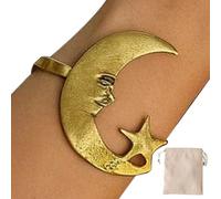 Raypontia Pulsera De Luna Y Estrella | Pulsera De Puño Abierta Luna Y Estrella,Joyería De Moda Regalo Sentimental Para Adolescentes Mujeres Familia Parejas Amigos