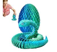 Raypontia Serpiente con huevo - 7,5 cm serpiente impresa en con huevo, serpiente impresión con huevo, impresora serpiente con huevo, juguete de huevos de serpiente , articulaciones