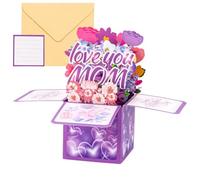 Raypontia Tarjeta para el Día de la Madre - Romántico Diseño Floral 3D con Sobre Escrito a Mano - Tarjeta para Mamá | para Hermana, Esposa, Hija, Novia, Abuela, Amiga