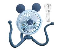 Raypontia Ventilador portátil para cochecito,Ventilador recargable para cochecito - Ventilador con clip de trípode flexible con diseño de pulpo - Fan silenciosa del carro eléctrico portátil que