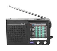 Raypow Radio de Portátil, 9 Bandas Radios de Transistor FM/Am/SW1~SW7 Bolsillo Portátil Funciona con 2 Pilas AA, Radio de Pequeña de Bolsillo Viaje FM,Altavoz Fuerte,Interiores y Exteriores. (Negro)