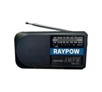 RAYPOW Radio de Portátil, Radios de Transistor Am FM Bolsillo Portátil Funciona con 2 Pilas AA,Altavoz Fuerte,Uso en Interiores, Exteriores.Muy Facil Uso Simple Deportiva Musica Noticias Analogica.