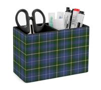 rayprint Portalápices de Piel sintética Tartan of Nova Scotia, Organizador de Escritorio con 2 Compartimentos para lápices, Ideal para la Oficina, el hogar o el tocador.
