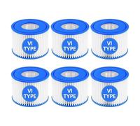 RAYPUR Cartucho de Filtro for bañera de hidromasaje tamaño Vi, Compatible con Bestway, Compatible con Lay-Z-SPA 90352E 58323, filtros de SPA for bañera de hidromasaje(6PCS)