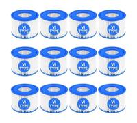 RAYPUR Cartucho de Filtro for bañera de hidromasaje tamaño Vi, Compatible con Bestway, Compatible con Lay-Z-SPA 90352E 58323, filtros de SPA for bañera de hidromasaje(12pcs)