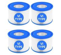 RAYPUR Cartucho de Filtro for bañera de hidromasaje tamaño Vi, Compatible con Bestway, Compatible con Lay-Z-SPA 90352E 58323, filtros de SPA for bañera de hidromasaje(4PCS)