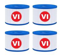 RAYPUR Compatible con Filtro Bestway tamaño Vi, 58323, Cartucho de Filtro, Compatible con Lay-Z-SPA, París, Miami, Vegas, Mónaco, Palm Springs, for Intex(4PCS)