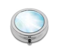 RaySoft Beauty Fresh Focus Scene Futurista Peaceful Yoga Custom Round SilverBox Pocket 2.1" - 3 Compartimentos Box/Pastillero Bolsillo