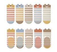 Rayson 5 Pares Calcetines Antideslizantes Niño de Algodón Animales Meias Antiderrapante Bebe Calcetin Para Primavera Otoño Invierno 6 meses-5 Años(C, 1-3 años)