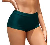 Rayson Braguitas de Bikini Mujer Verano Curvy Traje de baño Simple Clásico Braga de Bikini de Talle Medio(Verde,XL)