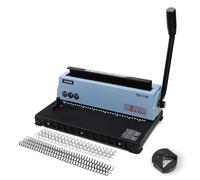 RAYSON Encuadernadora Espiral Metalica, 34 Agujeros, Perfora 12 Hojas, Encuaderna 120 Hojas, Paso 3:1, TD-130