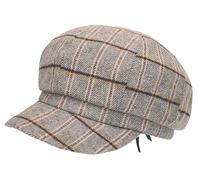 Rayson Gorra Newsboy de Mujer Invierno Ajustable Gorras Globo Vintage Forro de Seda Sombrero Octogonal con Visera Classic Plaid(Beige, Talla única)