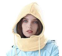 Rayson Gorro de Invierno Mujer Termico Capucha Bufanda Forro Polar con Cordón Balaclava Hombre Pasamontañas de Punto Sombrero para al Aire Libre(Beige, Talla única)