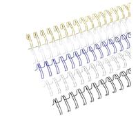 RAYSON Lomos de encuadernación de alambre, 23 bucles, 130 hojas, paso 2:1, 15,9 mm, A4, colores mixtos, paquete de 50