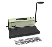 RAYSON PD-1501 Encuadernadora espiral metálico, Perfora 15 Hojas A4, Paso 4:1, 46 agujeros redondos, espiral de encuadernación automática