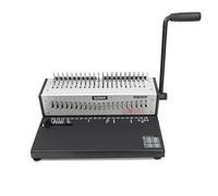 RAYSON SD-1501A21 Encuadernadora de canutillo plástico, Perfora 12 hojas A4, Encuaderna hasta 200 hojas, 21 agujeros, Punzón Ajustable