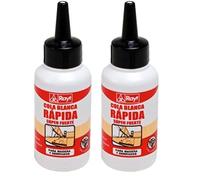 Rayt 038-03 Botellín de cola blanca súper fuerte para madera, papel, cartón, cerámica y todo tipo de materiales porosos, 125gr (Paquete de 2)