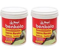 Rayt 1759-09 Benkola revestimientos ligeros: Adhesivo para papel pintado con dorso de tela sin tejer. Permite correción durante el proceso de colocación. Lista al uso. 1 kg (Paquete de 2)