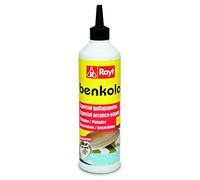 Rayt 496-07 Benkola Quitapapeles: producto para retirar papeles pintados y decorativos. Diluir en agua dependiendo del tipo de papel: 5 a 10 litros de agua por botella. 500 gr