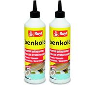 Rayt 496-07 Benkola Quitapapeles: producto para retirar papeles pintados y decorativos. Diluir en agua dependiendo del tipo de papel: 5 a 10 litros de agua por botella. 500 gr (Paquete de 2)