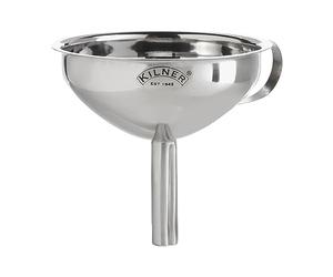 Rayware Kilner - Embudo con colador (acero inoxidable), color plateado