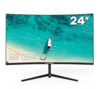 Raywego Monitor curvado 3000R de 24 pulgadas, 100 Hz, FHD 1920 x 1080p, frecuencia de actualización 16:9, relación de aspecto ergonómica, inclinación y compatible con VESA, monitor de juegos de