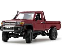 RAYWOOD RC Crawler 1/12 Truck - Toyota LC79 4x4 con calcomanías y figura, control remoto de 2.4 GHz, motor 280, acelerador y dirección proporcionales, RTR para adultos, rojo safari (MN-82)