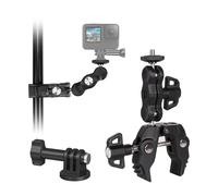 RAYWOWO Soporte de abrazadera para cámara, juego de accesorios, cabeza de bola de 360°, brazo mágico, fotografía, gratis para moto, bicicleta, espejo, GoPro, Akaso, DJI Insta360 Action Camera (RW9C