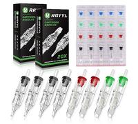 Rayyl Agujas Tatuaje, 40 piezas Cartuchos de Tatuaje Aguja #12 Round Liner Magnum Tattoo Cartridge Needles 1203RL 1205RL 1207RM 1209M1 para Artistas del Tatuaje