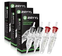 Rayyl Lote de 60 cartuchos desechables #12 3RL 5RL 7RL 7RM 9RM 11RM permanente Maquillaje Round Liner Curved Magnum 0,35 mm Cartucho para principiantes y artistas