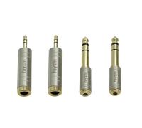 rayzm Adaptador de Audio Auxiliar TRS Estéreo Macho de 6,35mm a Hembra de 3,5mm, Conector Convertidor de Jack Macho de 3,5mm a Hembra de 6,35mm para Auriculares/Guitarra/Amplificador (Paquete de 4)