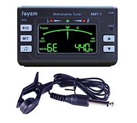 Rayzm Afinador Metrónomo (Metrónomo-sintonizador) con conector para auriculares de 3,5 mm para Instrumentos musicales |Afinador Cromático, con Clip de Sintonización Opcional pour guitare/basse