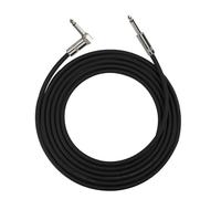 Rayzm cable para bajo de guitarra, cable de instrumento mono TS macho de ángulo recto a recto silencioso de 6,35 mm (5 metros)