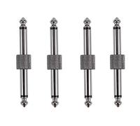 Rayzm Conector de guitarra de pedal, 6.35mm (1/4") Pedal de Efecto para Pedal Acoplador, Adaptador de enchufe para table de pedal de Guitarra, Pack de 4
