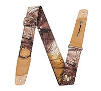 Rayzm correa para guitarra con orificio para cable y bolsillo para púas, correa de nailon para guitarra acústica/guitarra eléctrica/bajo con respaldo de algodón antideslizante