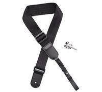 Rayzm correa para ukelele, correa de nylon antideslizante suave para ukelele o guitarra de tamaño pequeño, longitud ajustable, punta de metal incluida