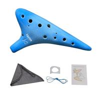 rayzm Ocarina de Cerámica Alto C de 12 Agujeros, 13 Notas en Do Mayor, Instrumento de Viento Ocarina para Principiantes con Bolsa Acolchada