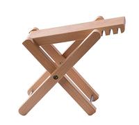 Rayzm Reposapiés para guitarra, Pie Plegable para Guitarra Clásica con 4 Alturas Ajustables, Pedal Sólido de Madera para Guitarra y Banjo