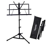Rayzm Stand/Atril para partituras plegable y portátil con bolsa de transporte, altura ajustable, Peso máximo 1.5Kg, Ligero y Compacto para Viajes o Desplazamientos