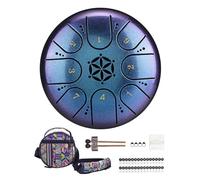 Rayzm Tambor de Lengua de Acero de Titanio con Bolsa, 5 Pulgadas (13cm) 8 Notas Handpan Tank Drum Kit, Instrumento de Percusión Portátil con Tecla C