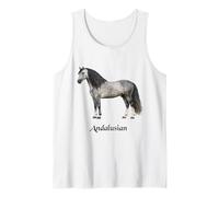 Raza de Caballo Andaluz Hermosa Ecuestre Camiseta sin Mangas