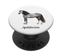 Raza de Caballo Andaluz Hermosa Ecuestre PopSockets PopGrip Adhesivo