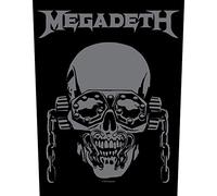 Razamataz Parche de cabeza de rata Megadeth # Vic x 2 cm, rojo, 36x29