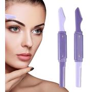 Razas de la cara para mujeres, depilación de cejas, Cejas de afeitar a la barra de acero inoxidable Cejas de acero inoxidable, Herramienta de dermaplaning facial de doble cabeza suministros de cuidado