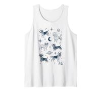 Razas De Perros En El Espacio Retro Divertido Retro Divertido Camiseta sin Mangas