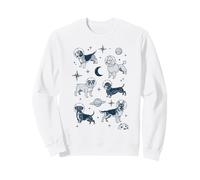 Razas De Perros En El Espacio Retro Divertido Retro Divertido Sudadera