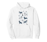 Razas De Perros En El Espacio Retro Divertido Retro Divertido Sudadera con Capucha