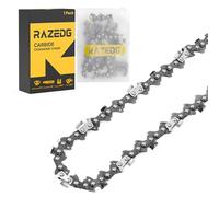 RazEdg Cadena de motosierra de carburo de 18 pulgadas de paso de 0.325 pulgadas, calibre de 0.63 pulgadas, 74 DL