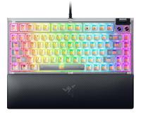 Razer BlackWidow V4 75% Phantom White - Teclado mecánico para Juegos - Capacidad de Intercambio en Caliente - Interruptores táctiles Naranjas - Diseño US | Edición Phantom White