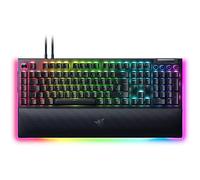 Razer BlackWidow V4 Pro (Switches Amarillo) - Teclado Gamer Mecánico (Interruptores Mecánicos Silenciosos, Rueda de 8 Teclas Macro Dedicadas, Reposamanos de Imitación, RGB Chroma) Teclado FR | Negro